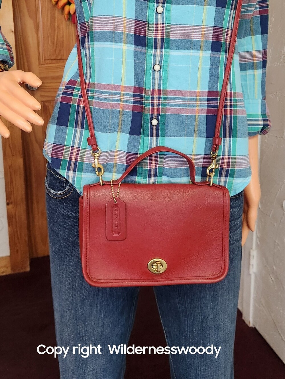 Coach Casino Bag, 1995, Red, Style #9924 - Picture 1 of 16